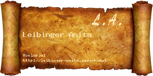 Leibinger Anita névjegykártya