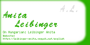 anita leibinger business card